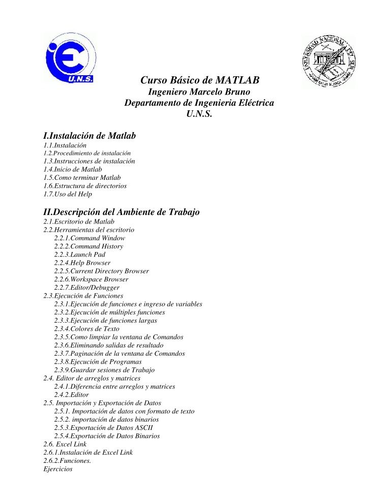 Imágen de pdf Curso Básico de MATLAB