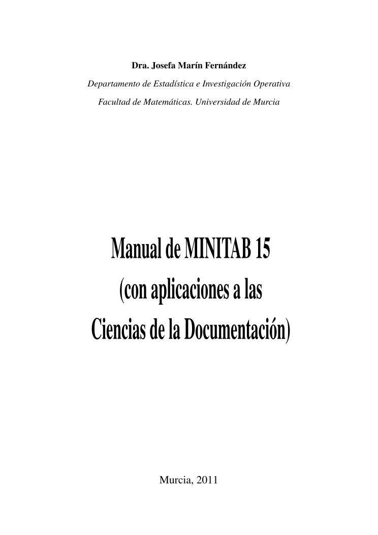 Imágen de pdf Manual de Minitab 15 (con aplicaciones a las Ciencias de la Documentación)