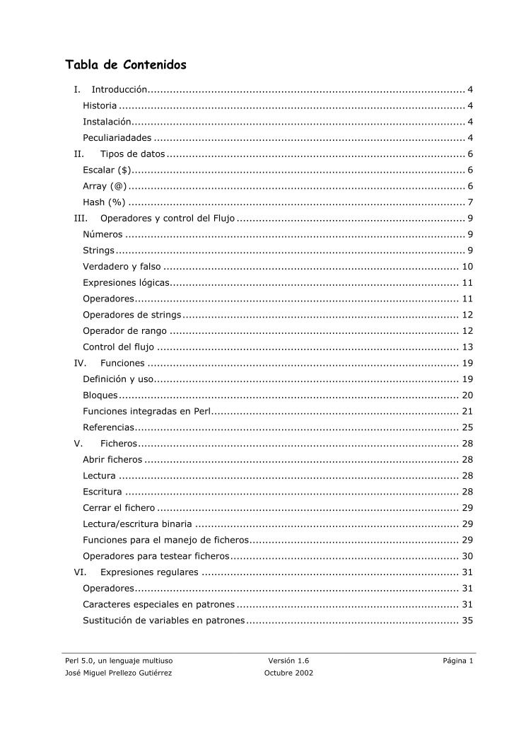 Imágen de pdf Perl 5.0 - Un lenguaje multiuso