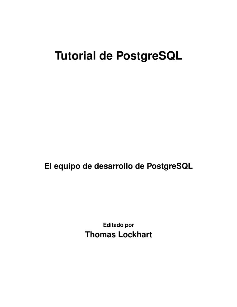 Imágen de pdf PostgreSQL Tutorial