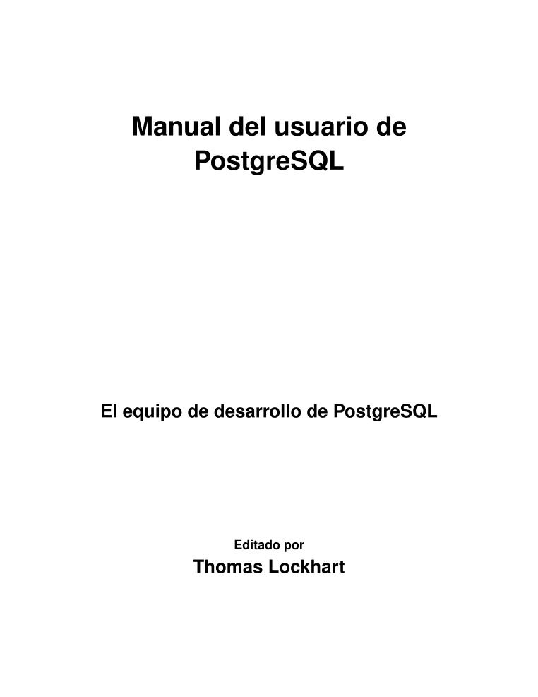 Imágen de pdf Manual del usuario de PostgreSQL
