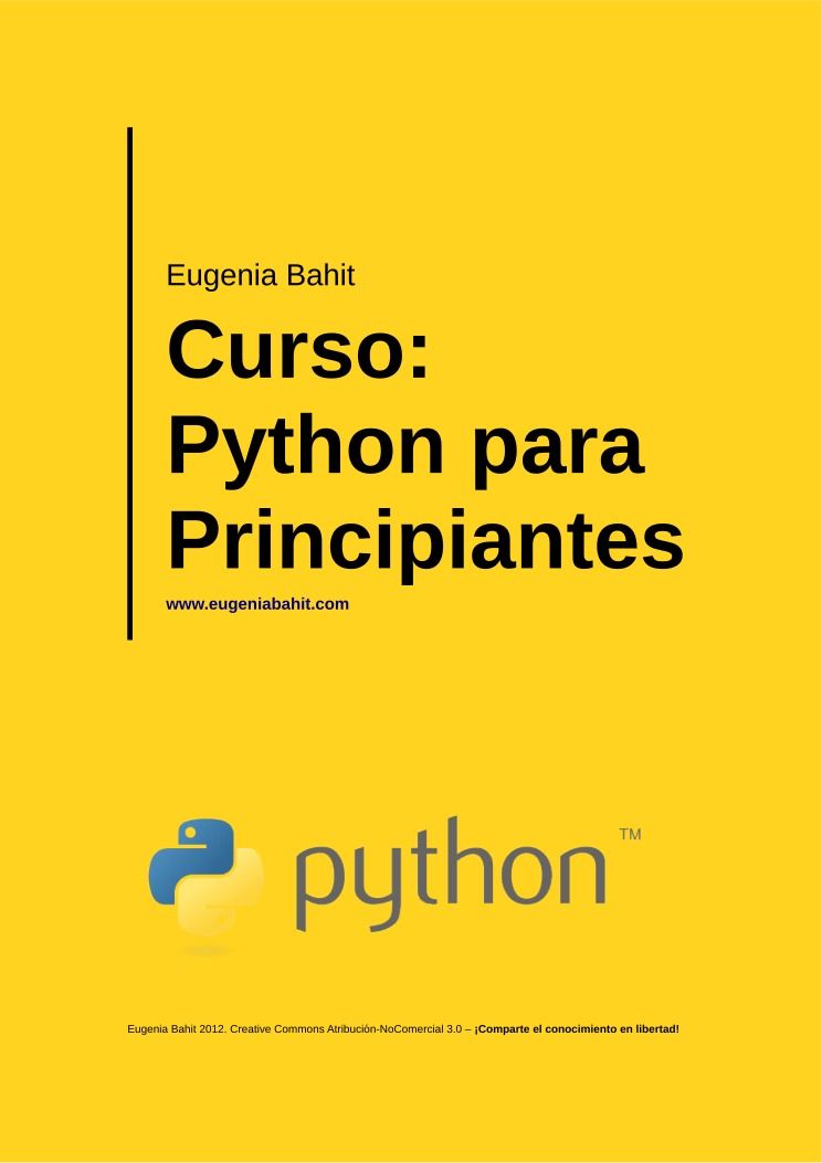 Imágen de pdf Curso: Python para Principiantes