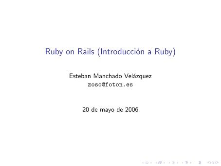 Imágen de pdf Ruby on Rails (Introducción a Ruby)