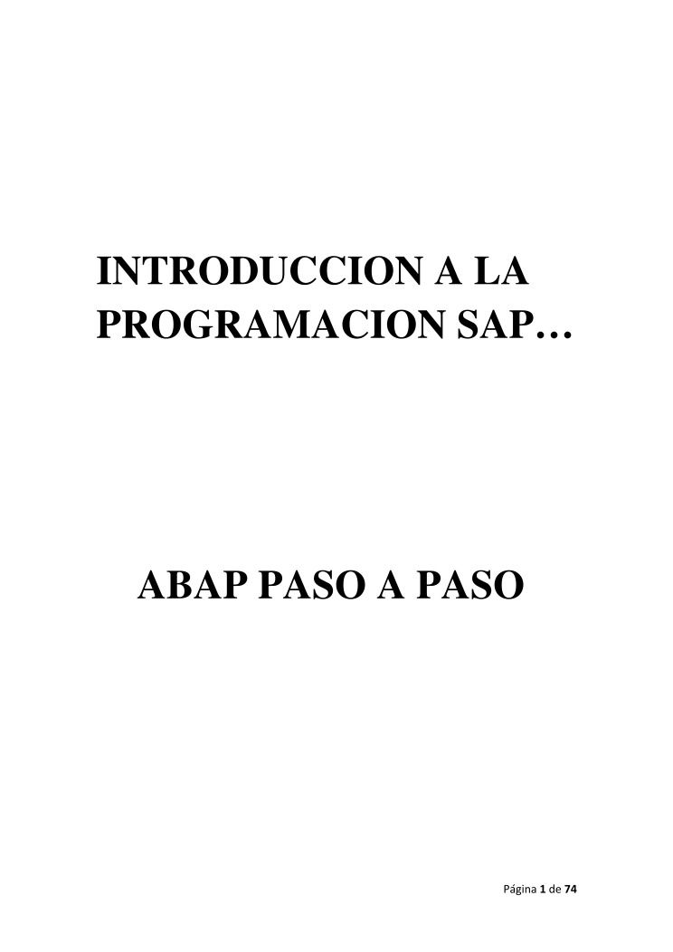 Imágen de pdf Introducción a la programación SAP - Abap paso a paso