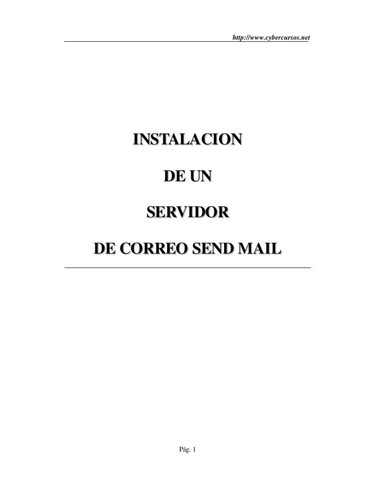 Imágen de pdf Instalación de un servidor de correo SendMail
