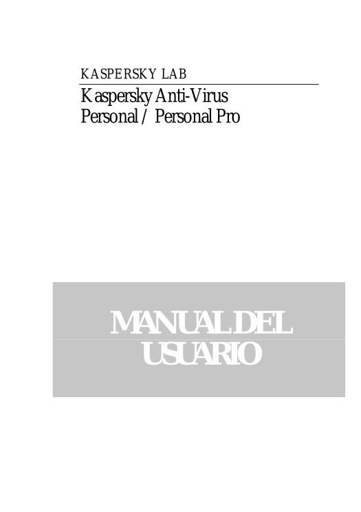 Imágen de pdf kaspersky antivirus 40 - Manual del Usuario