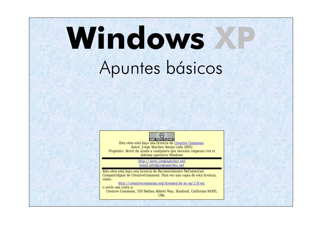 Imágen de pdf Manual de Windows XP 2005 - Apuntes básicos