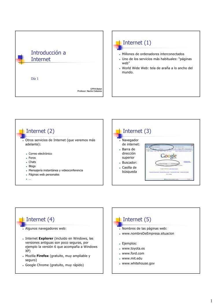 Imágen de pdf Introducción a Internet