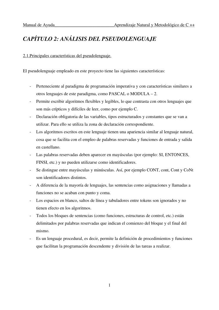 Imágen de pdf Capítulo 2: Análisis del pseudolenguaje