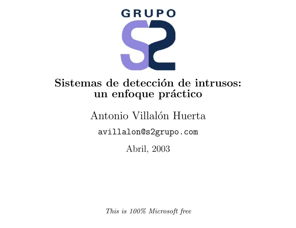 Imágen de pdf Sistema de detección de intrusos: un enfoque práctico