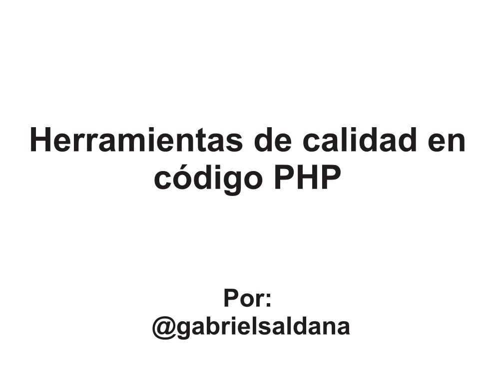 Imágen de pdf Herramientas de calidad en código PHP