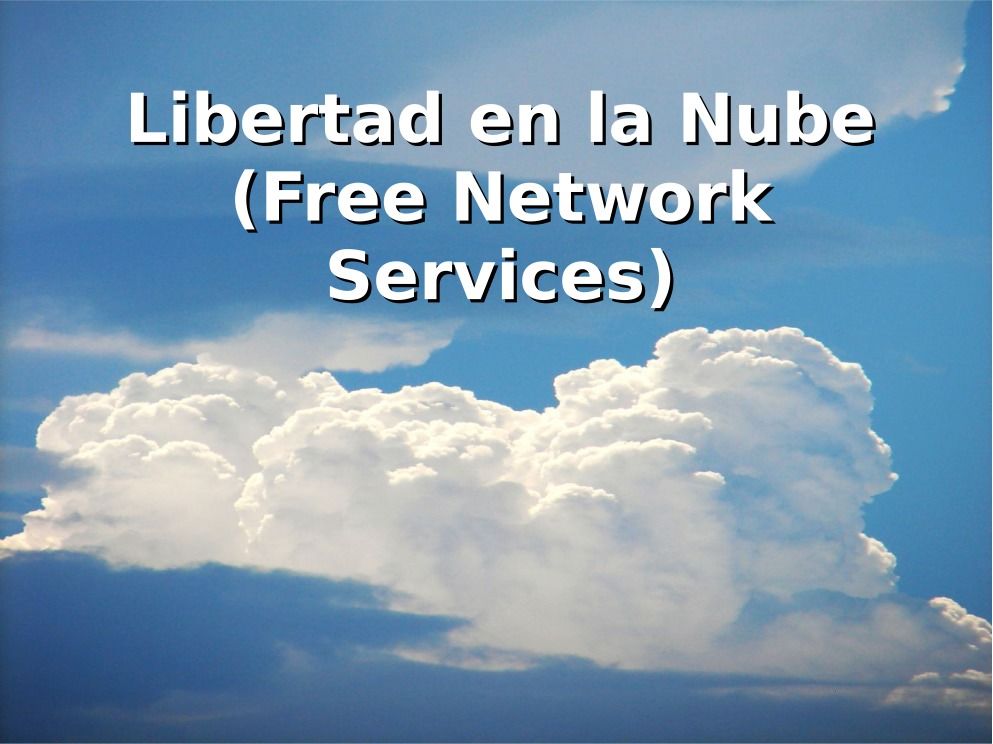 Imágen de pdf Libertad en la Nube (Free Network Services)