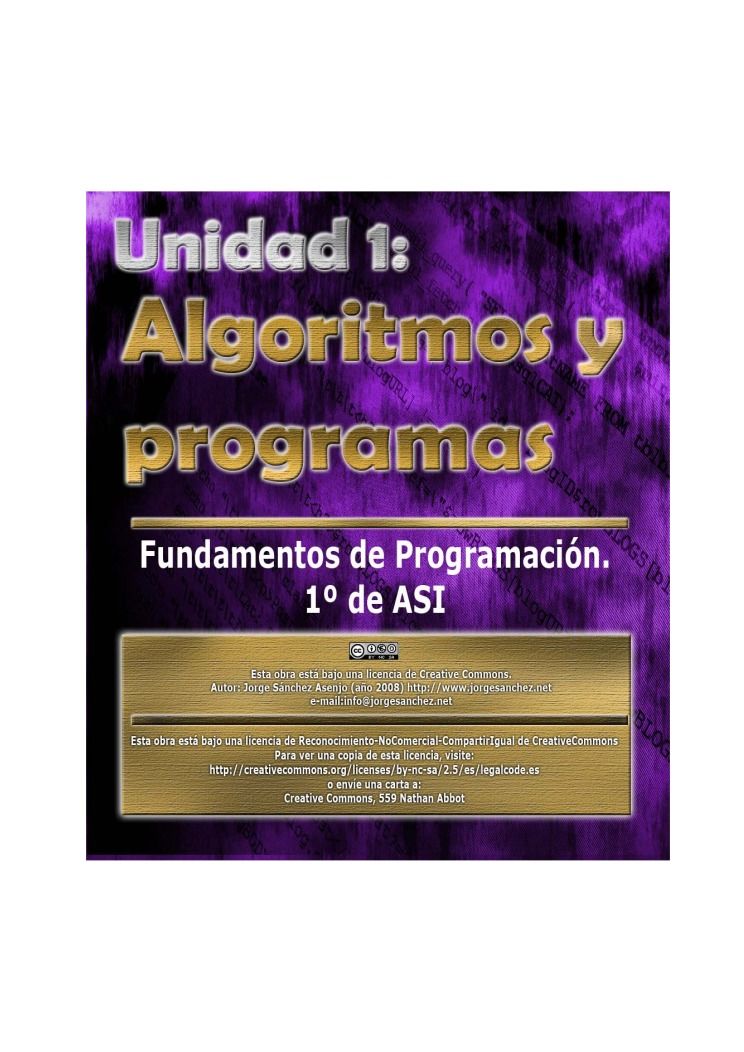Imágen de pdf Unidad 1: Algoritmos y programas