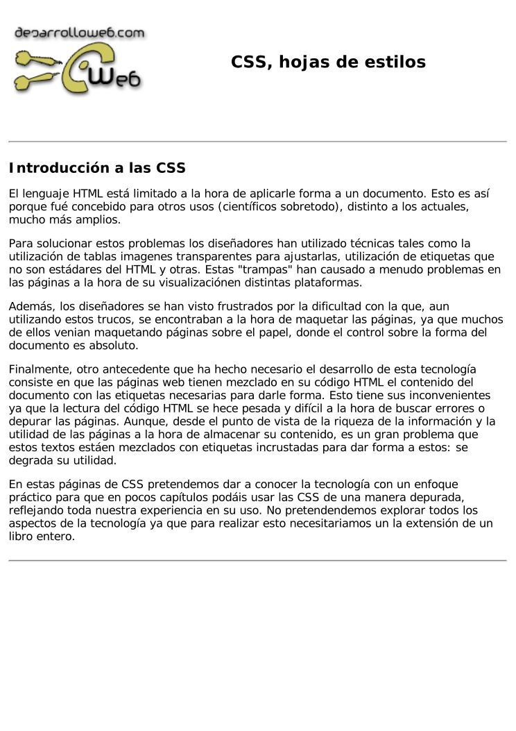 Imágen de pdf CSS, hojas de estilos