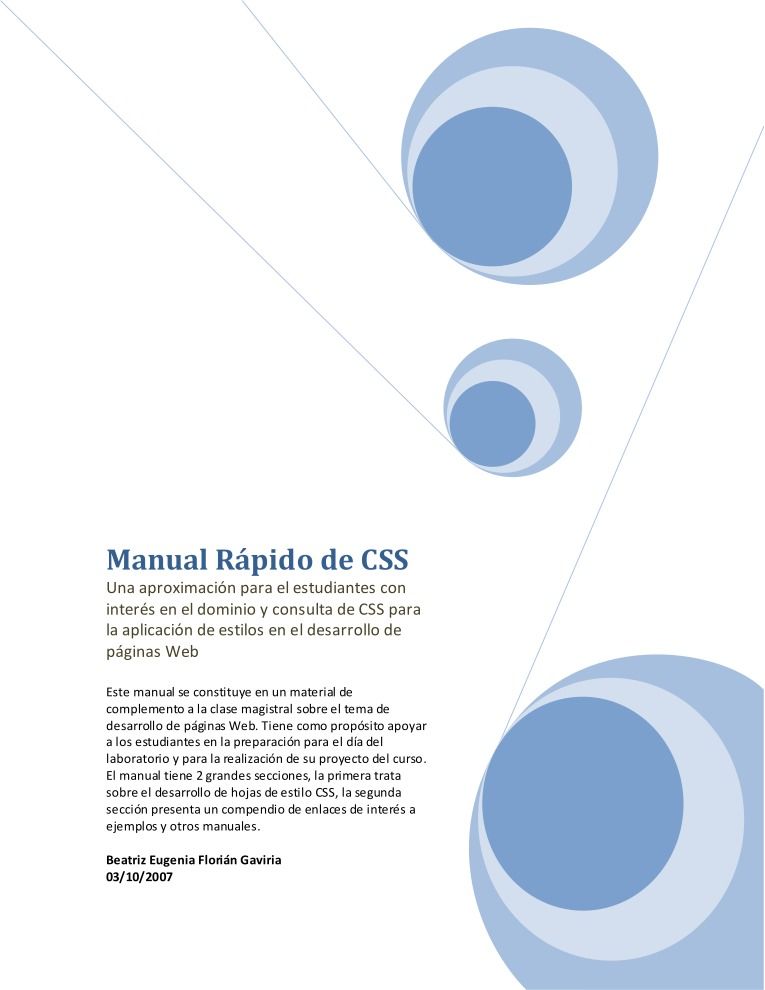 Imágen de pdf Manual Rápido de CSS