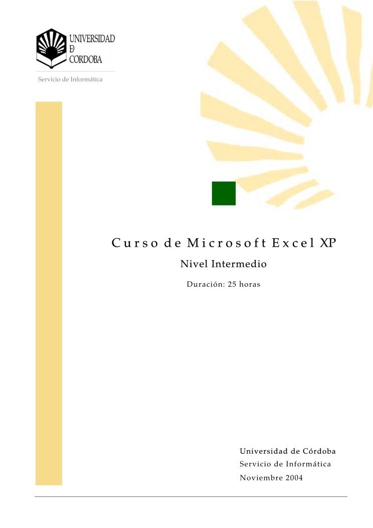 Imágen de pdf Manual de Microsoft Excel XP - nivel intermedio