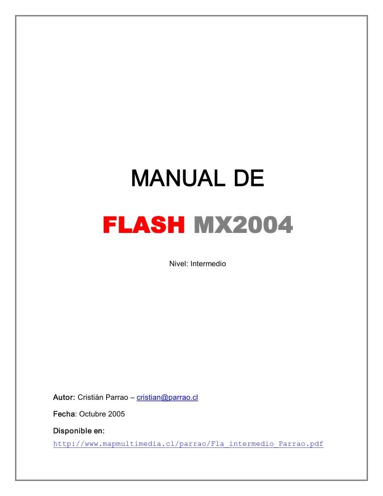 Imágen de pdf manual flash MX2004 intermedio