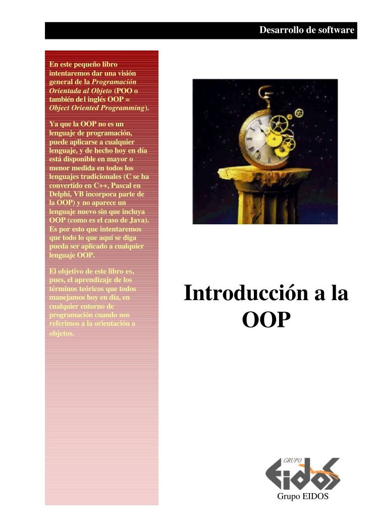 Imágen de pdf Introduccion a la Programacion Orientada a Objetos