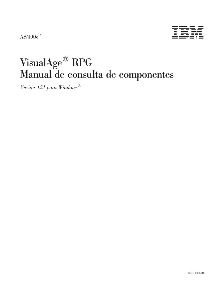 Imágen de pdf VisualAge RPG Manual de consulta de componentes