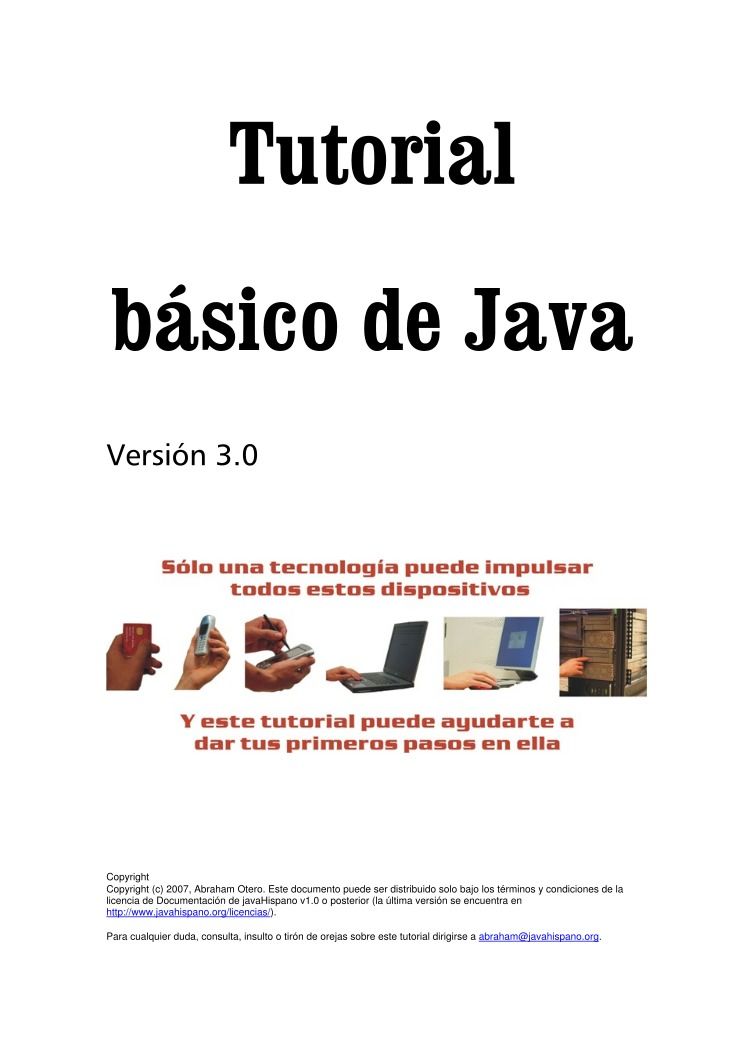 Imágen de pdf Mis apuntes de Java - tutorial básico de Java