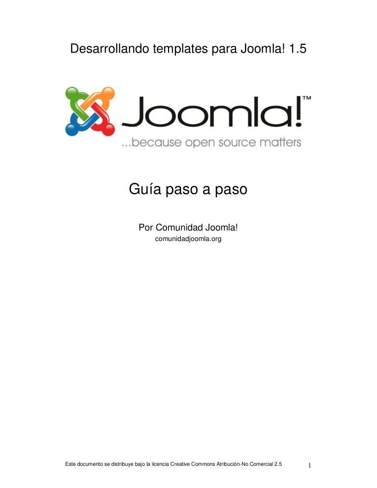 Imágen de pdf Desarrollo templates para joomla 1.5 - Guía paso a paso