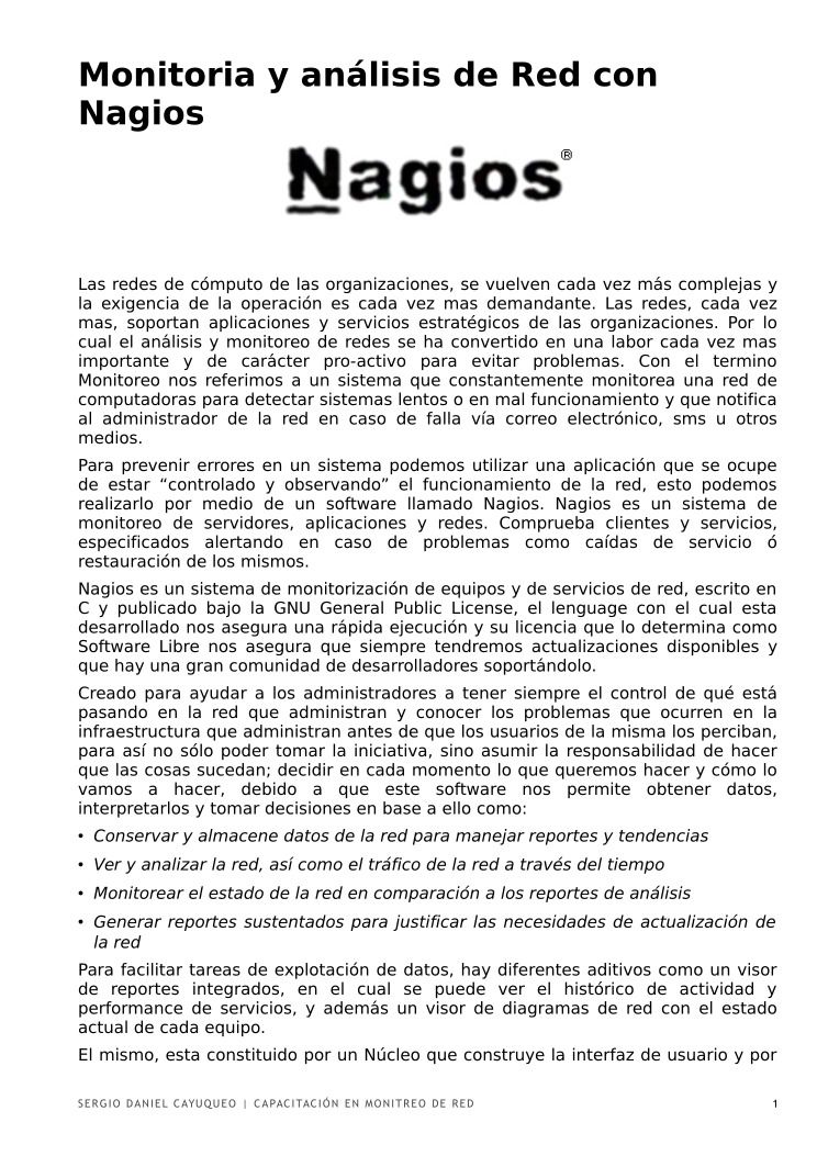 Imágen de pdf Monitoria y análisis de Red con Nagios