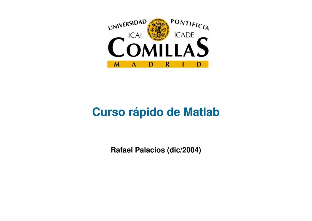 Imágen de pdf Curso rápido de Matlab