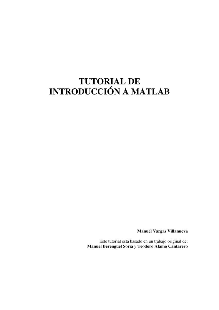 Imágen de pdf Tutorial de Introducción a Matlab