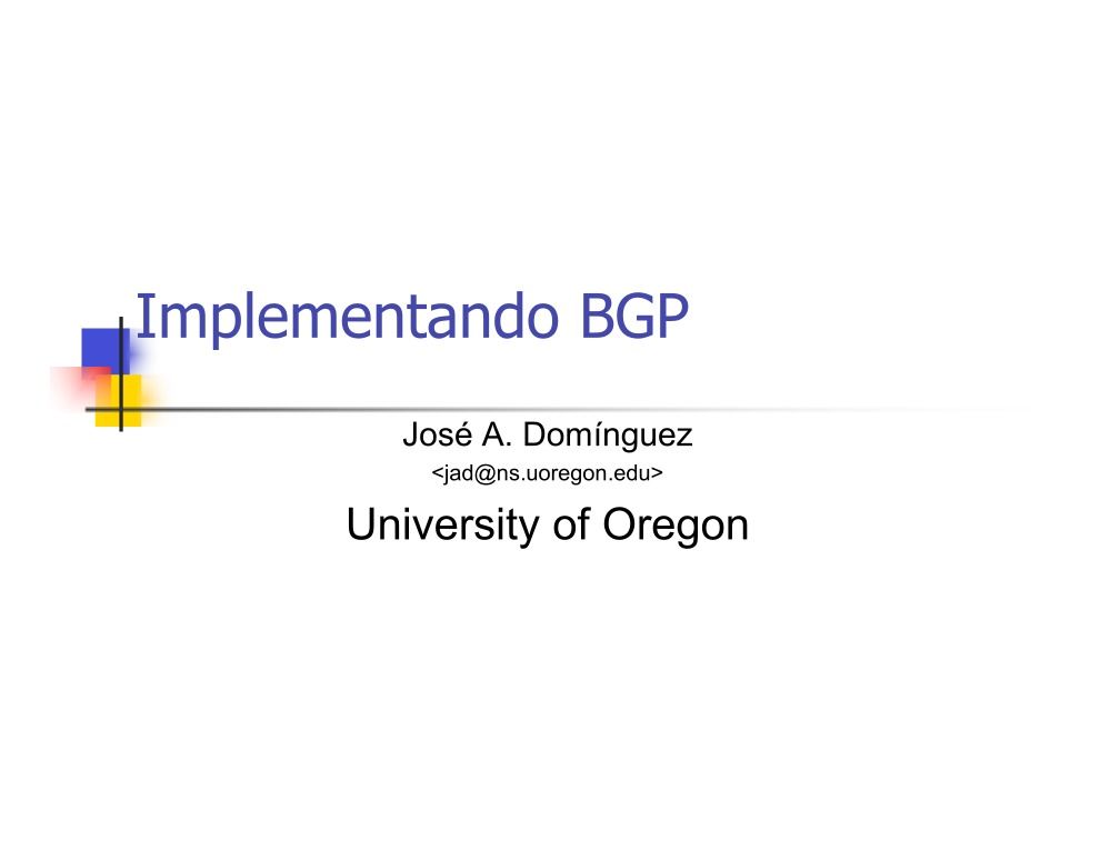 Imágen de pdf Implementando BGP