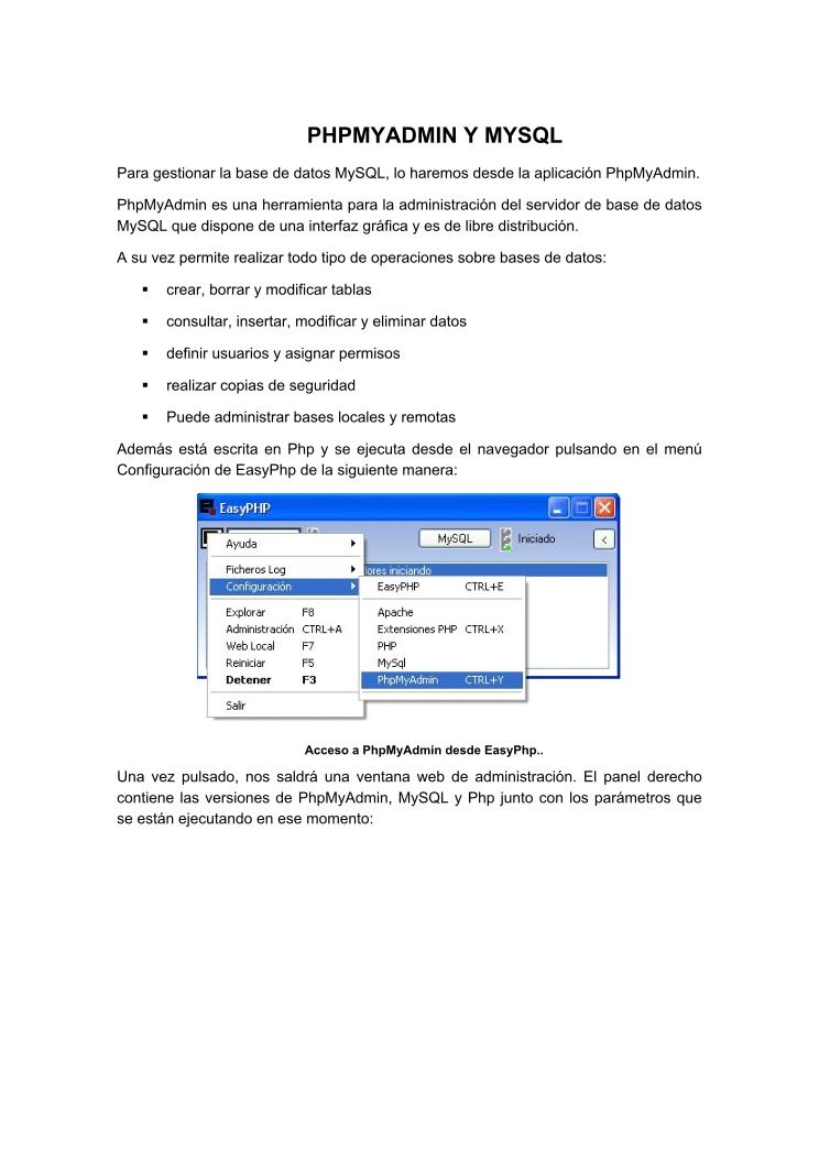 Imágen de pdf phpmyadmin y mysql