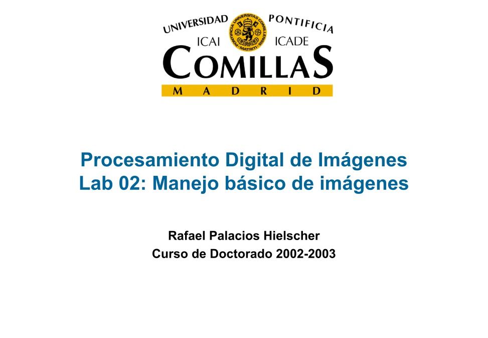 Imágen de pdf Procesamiento digital de imágenes - Lab 02: Manejo básico de imágenes