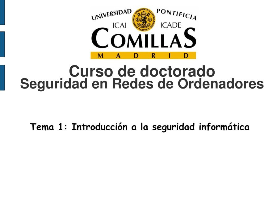 Imágen de pdf Seguridad en redes de Ordenadores - Tema 1: Introducción a la seguridad informática