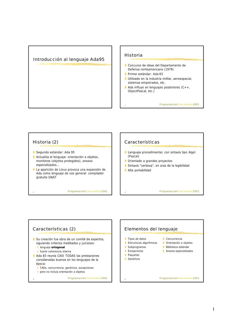 Imágen de pdf Introducción al lenguaje Ada95