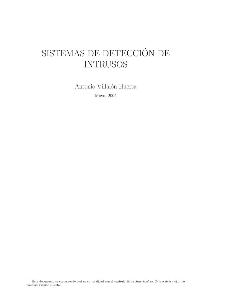 Imágen de pdf Sistemas de detección de intrusos