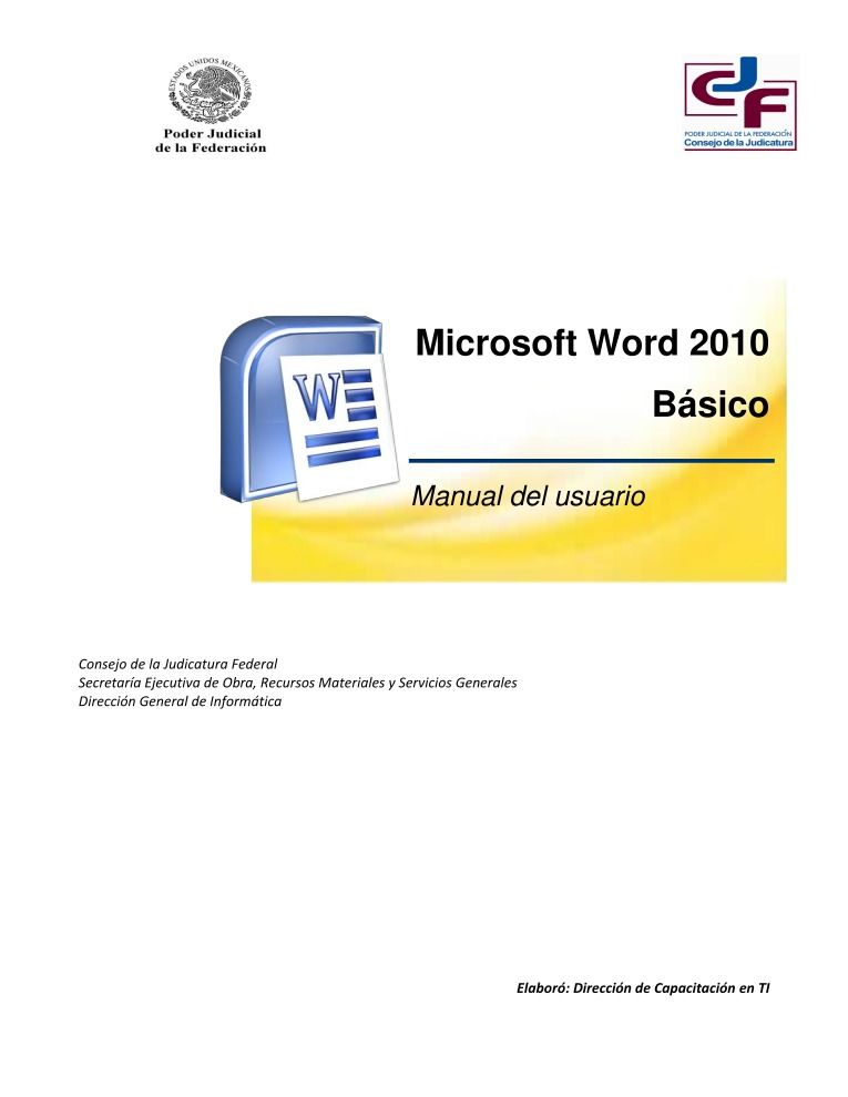 Imágen de pdf Microsoft Word 2010 básico
