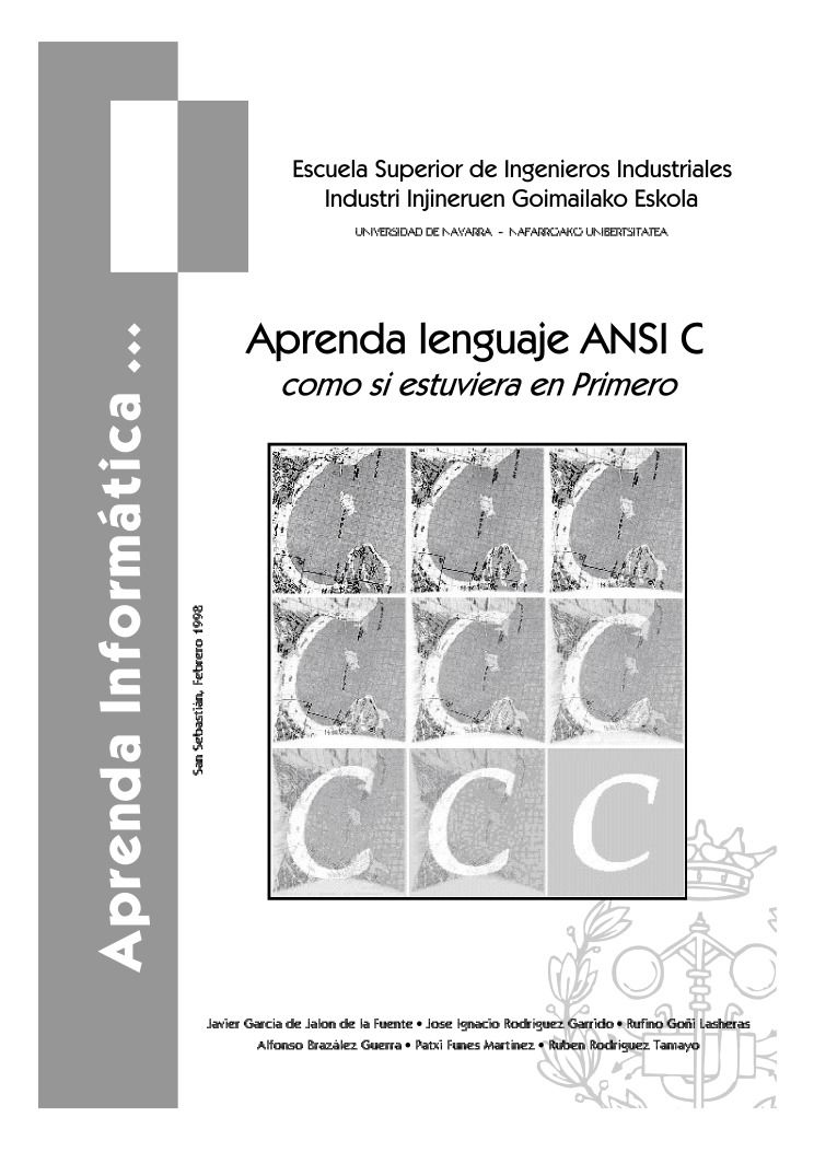 Imágen de pdf Aprenda lenguaje ANSI C como si estuviera en Primero