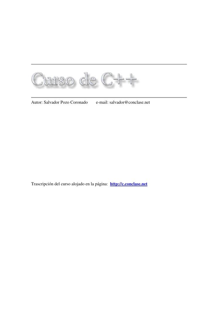 Imágen de pdf Curso de C++