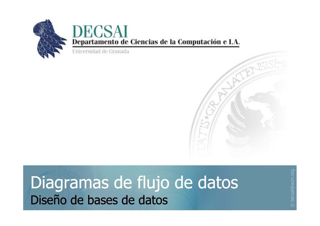 Imágen de pdf Diagramas de flujo de datos - Diseño de bases de datos