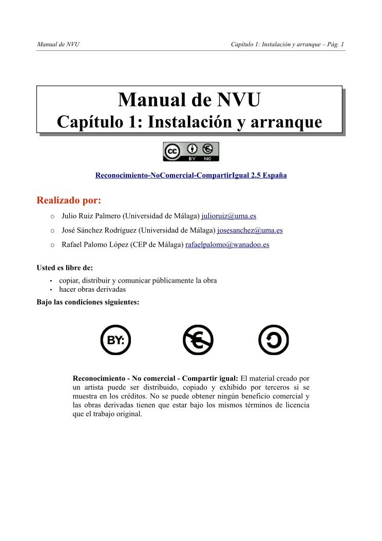 Imágen de pdf ebook manual de nvu