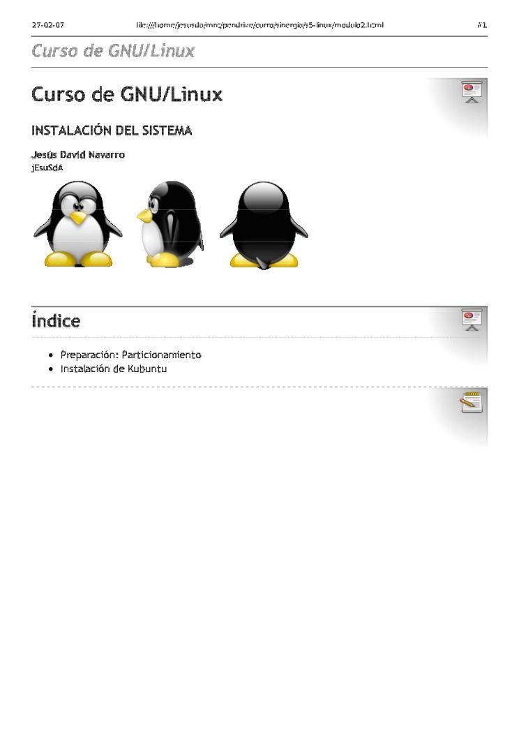 Imágen de pdf Instalación del sistema - Curso de GNU/Linux