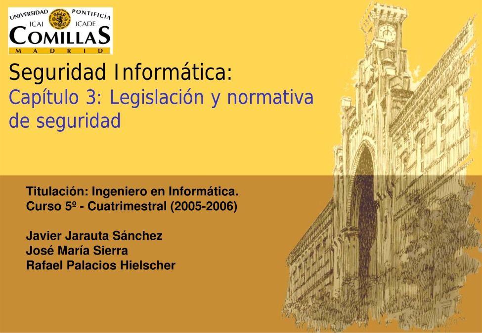 Imágen de pdf Seguridad Informática: Capítulo 3: Legislación y normativa de seguridad