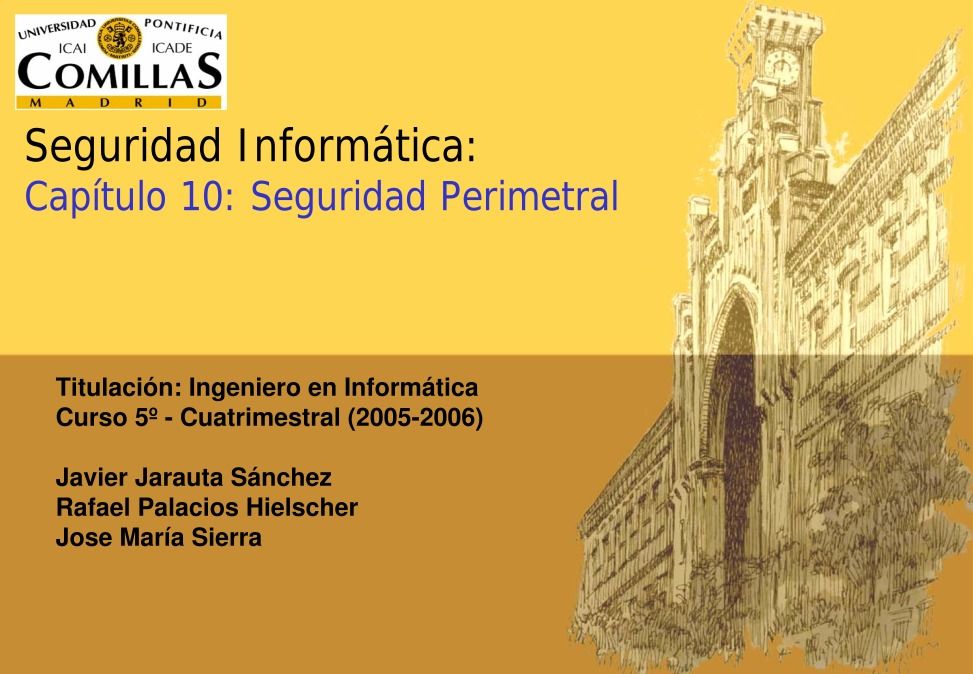 Imágen de pdf Seguridad Informática: Capítulo 10: Seguridad Perimetral