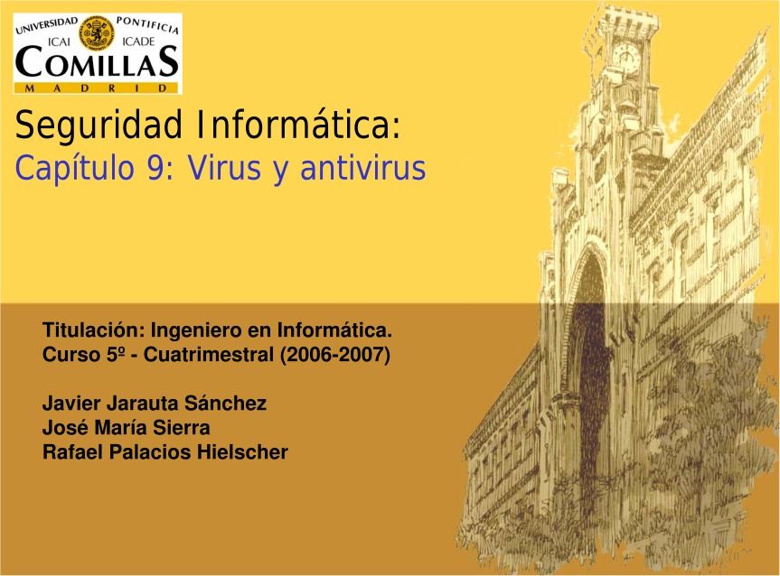 Imágen de pdf Seguridad Informática: Capítulo 9: Virus y antivirus