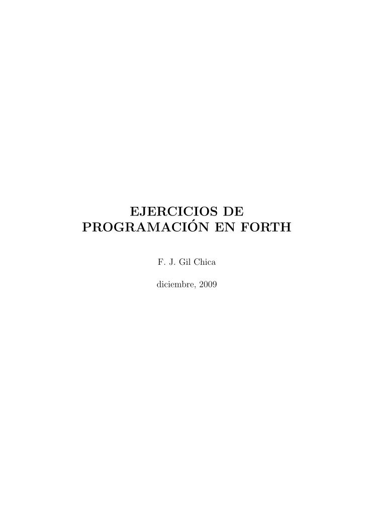 Imágen de pdf Ejercicios de programación en Forth