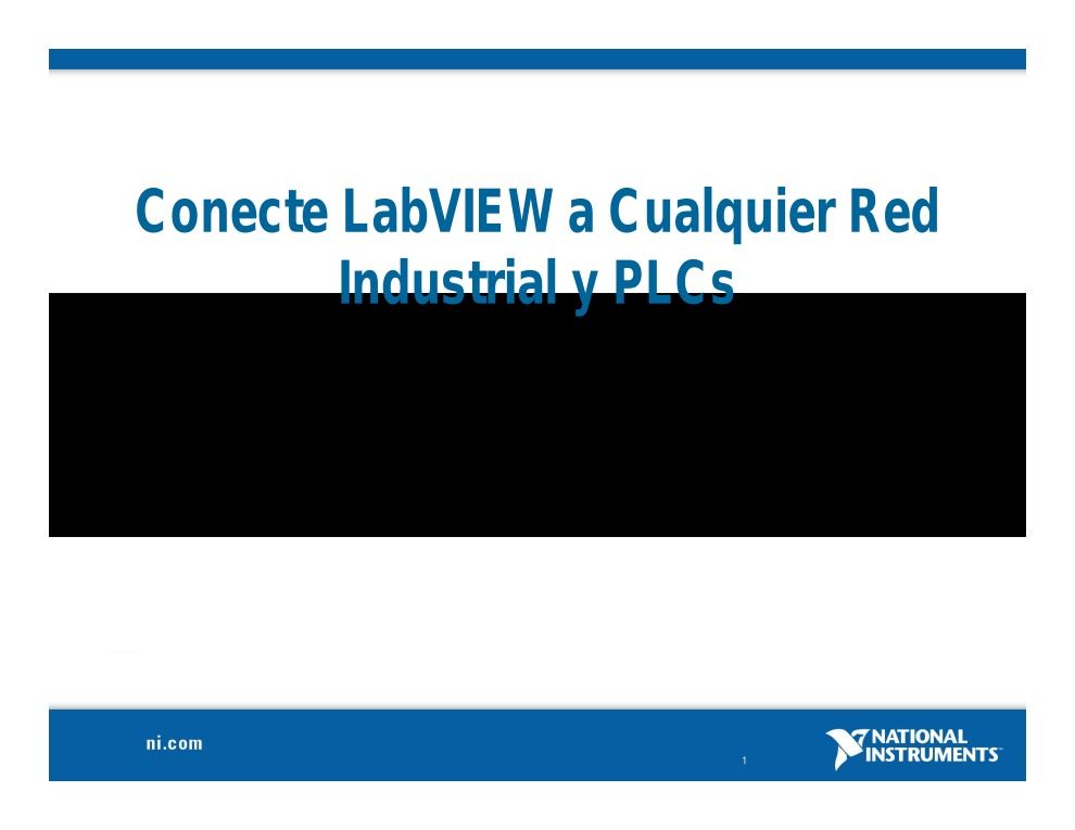Imágen de pdf Conecte LabVIEW a cualquier Red Industrial Y PLCs