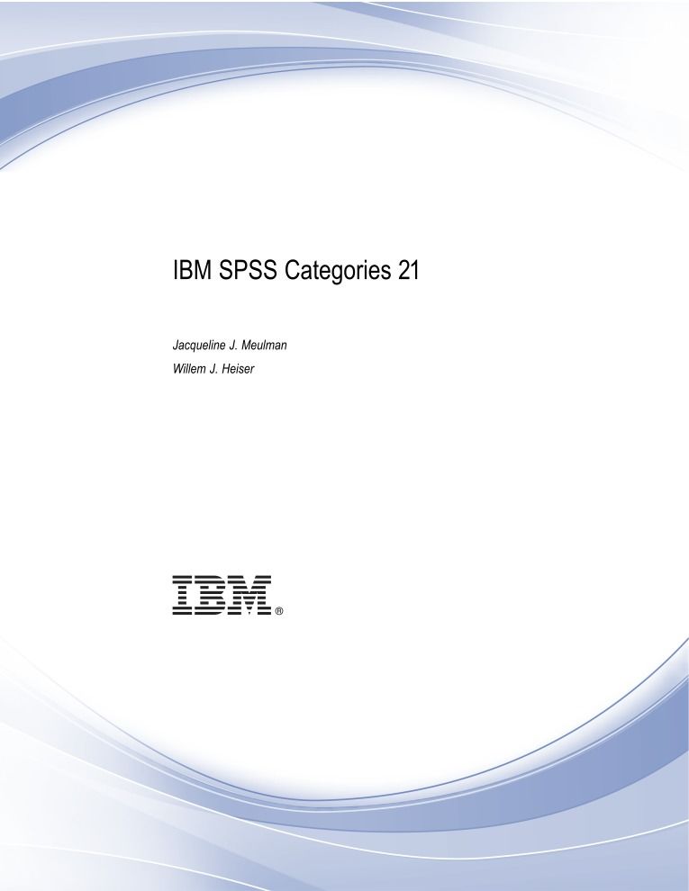 Imágen de pdf IBM SPSS Categories 21