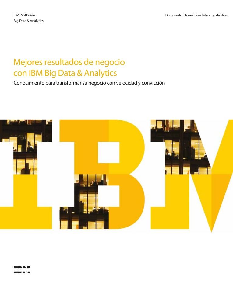 Imágen de pdf Mejor resultados de negocio con IBM Big Data & Analytics