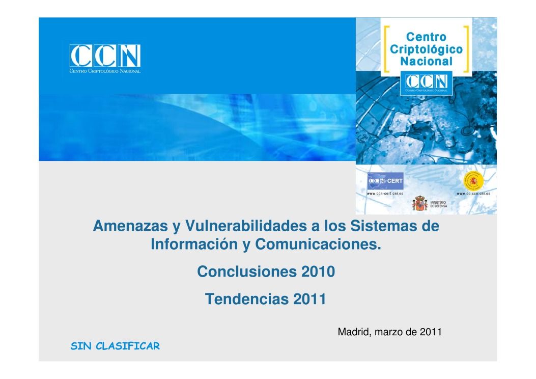 Imágen de pdf Amenazas y vulnerabilidades a los sistemas de información y comunicaciones 2011