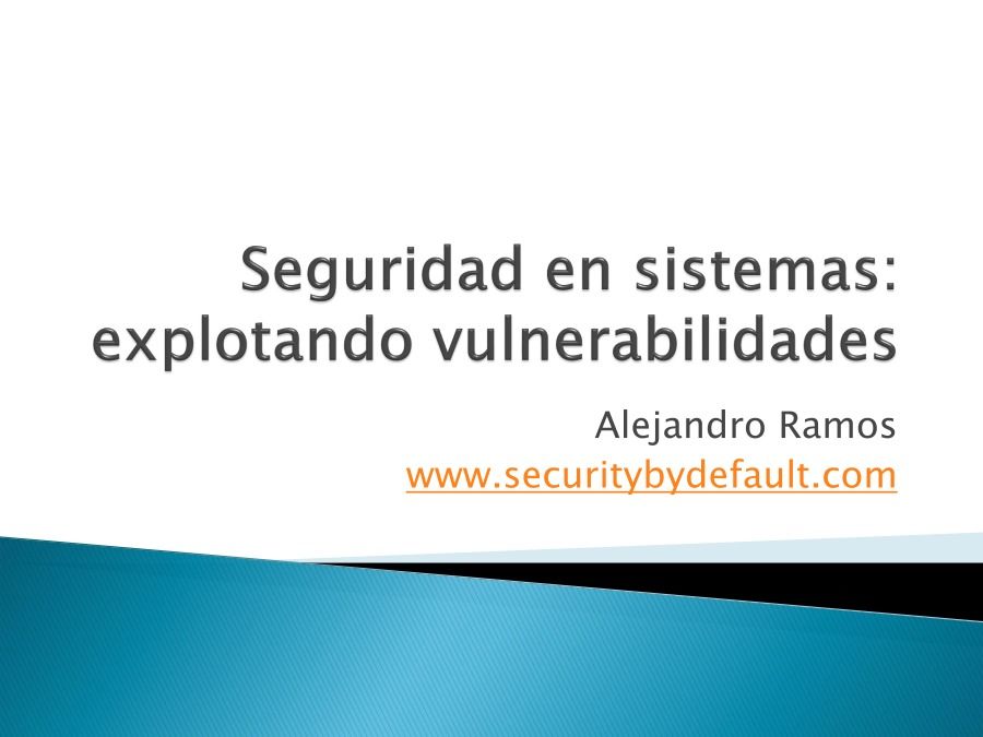 Imágen de pdf Seguridad en sistemas: explotando vulnerabilidades