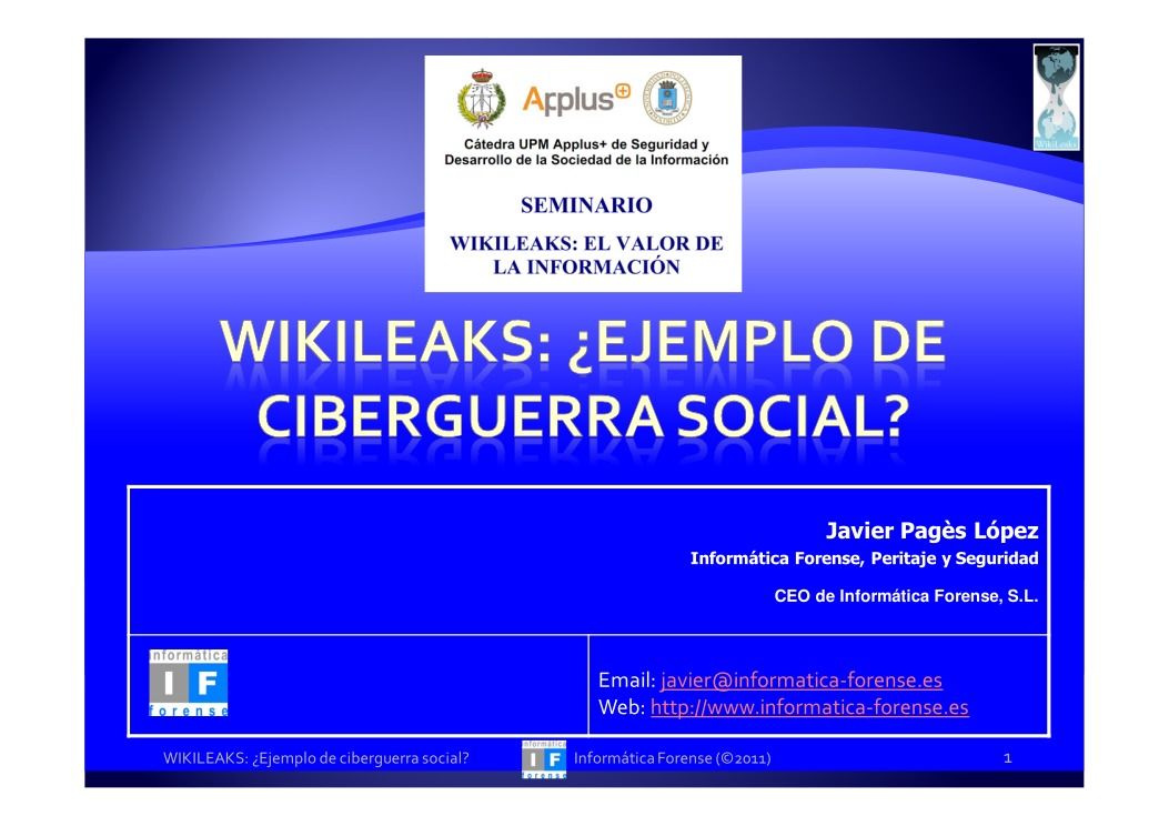Imágen de pdf Caso Wikileaks - Ejemplo de ciberguerra social